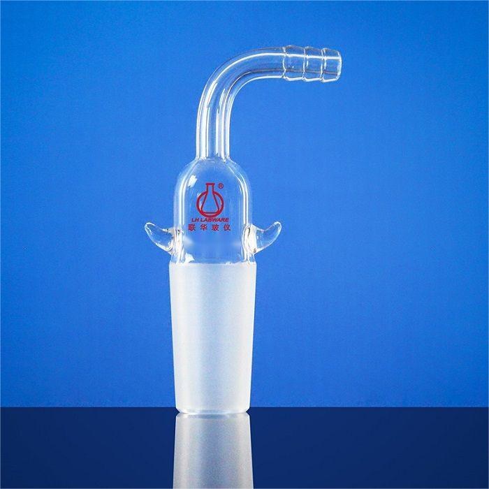 带挂耳具小嘴90&deg;抽气接头 磨口：19/26