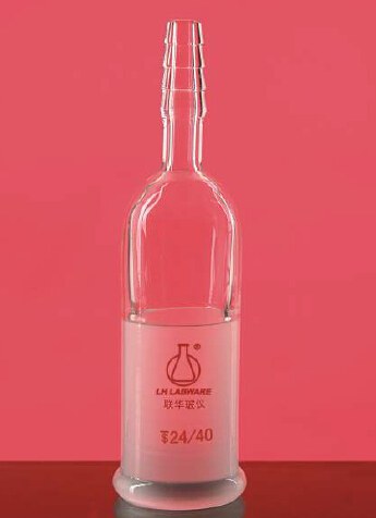 带挂耳具小嘴直形抽气接头 磨口：24/40