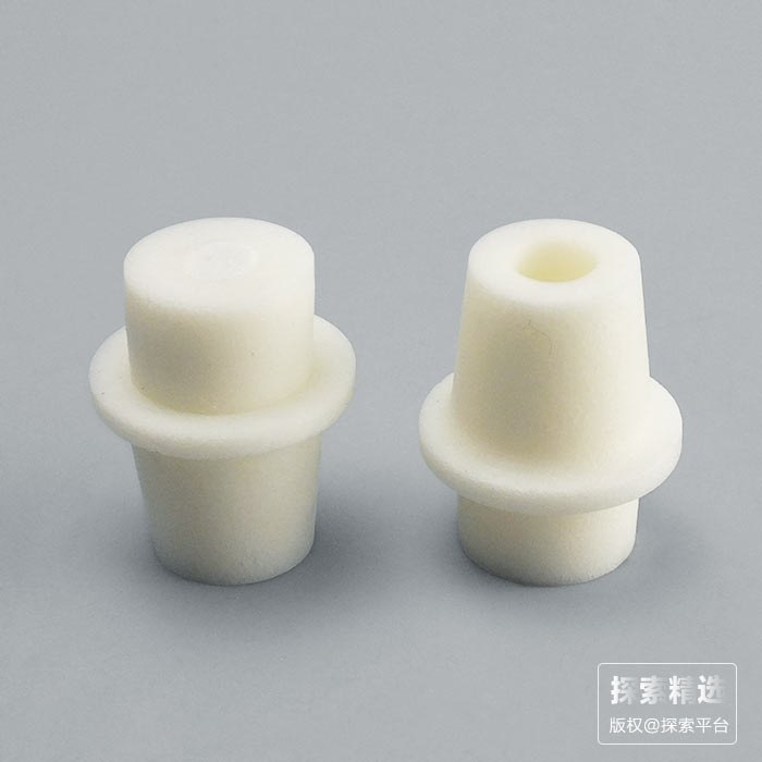 硅胶三角烧瓶塞（带砂芯透气孔） 1000ml 37-41mm 带边 砂芯孔径约10mm