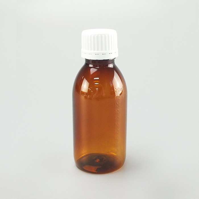 聚脂液体瓶PET 120mL 茶色 +盖子