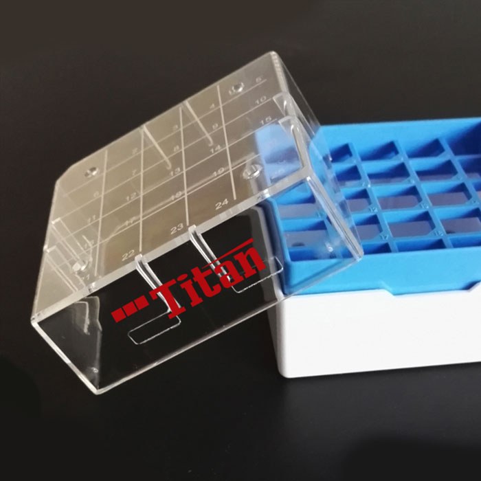 塑料冻存盒，红黄蓝绿四色装，PC，耐受温度范围：-196℃到121℃，2英寸，尺寸75&times;75&times;5…