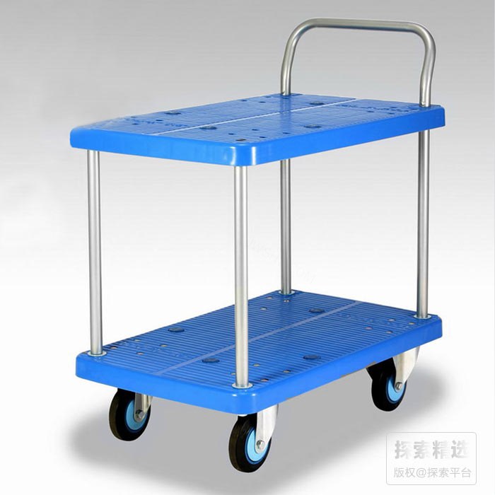 静音双层手推车 长&times;宽：825&times;500mm 承重200kg
