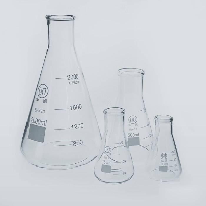 宽颈三角烧瓶 200ml 颈外径&times;瓶外径&times;高度：50&times;79&times;131mm