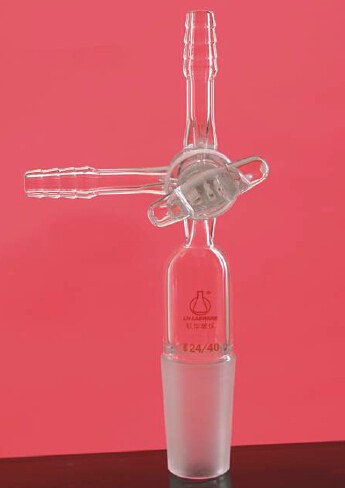 T形三通接头 标准玻璃互换节门 19# 带挂耳