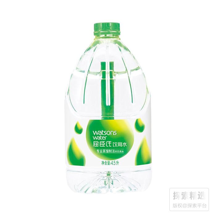 屈臣氏 蒸馏饮用水 4.5L×4瓶/箱 - 玖梧精选
