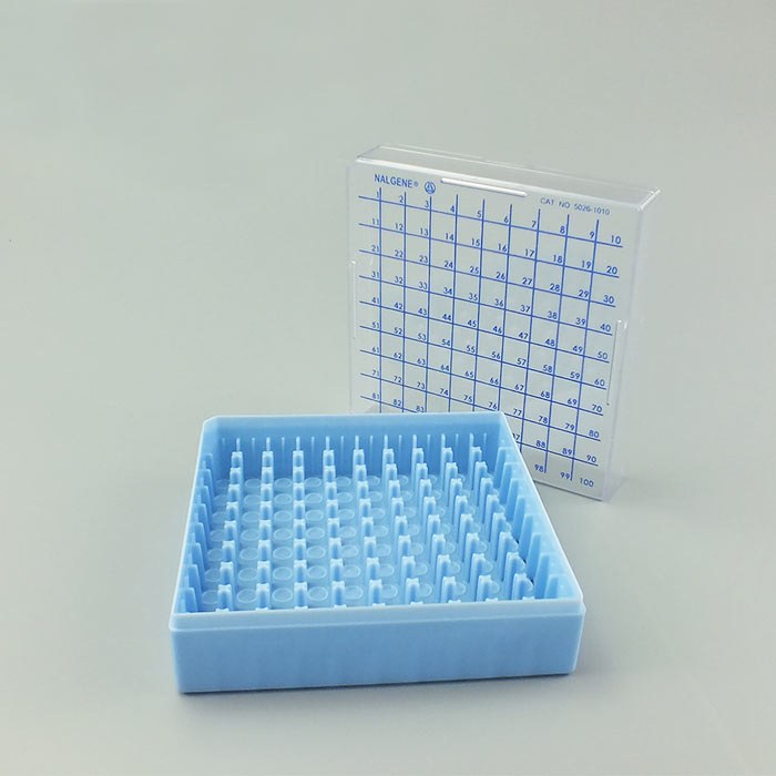 LPE细胞冻存管盒CryoBoxesTM，聚碳酸酯PC，蓝色，10x10阵列，可容纳管瓶尺寸1.2/2.0ml