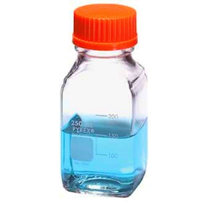 含GL32橙盖方型试剂瓶 100ml