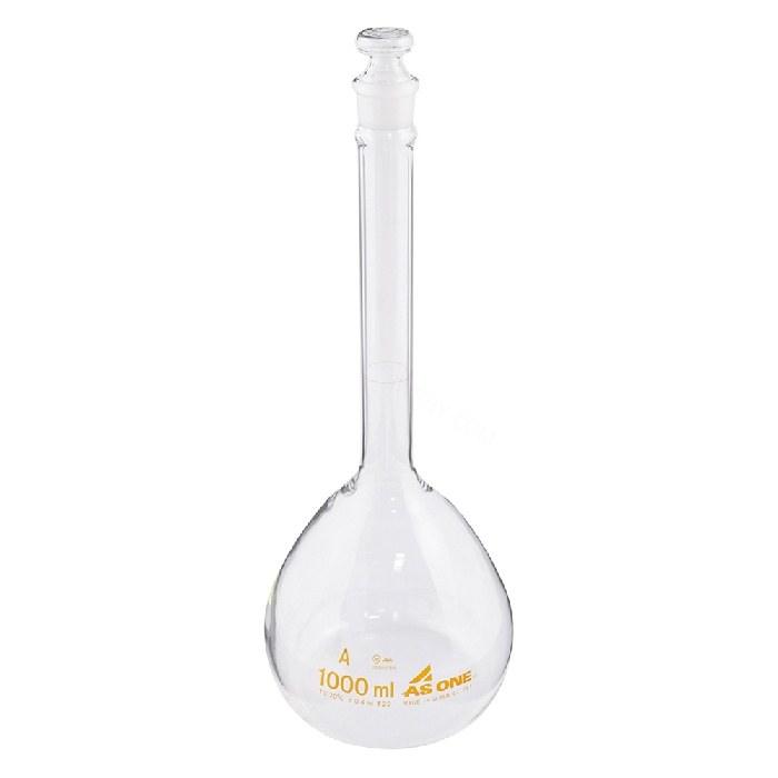 容量瓶(A级)白色 1000ml - AS-ONE/亚速旺