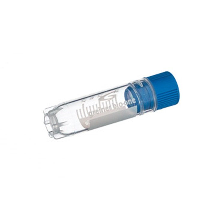 冻存管2ml，内旋，圆底，星形站立角，蓝色盖，有书写区，无菌 - Greiner/格瑞纳
