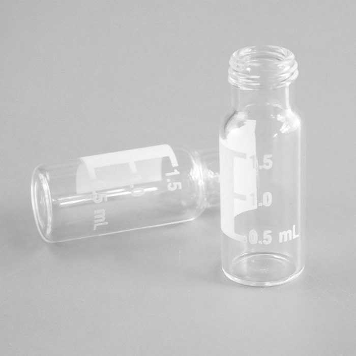 2mL透明样品瓶 8-425螺口 带书写处带刻度 11.6&times;32mm 进口特优硼硅玻璃