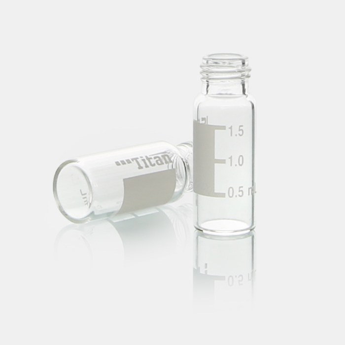 2mL透明样品瓶 9-425螺口 带书写处带刻度 11.6&times;32mm 经济硼硅玻璃 爆款