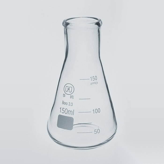 宽颈三角烧瓶 150ml 颈外径&times;瓶外径&times;高度：50&times;72&times;120mm