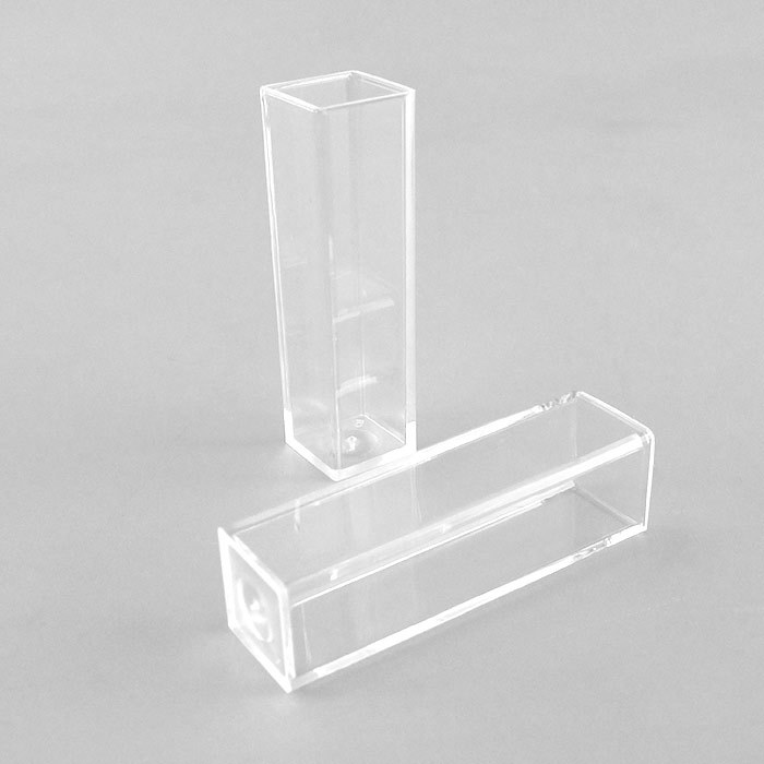 塑料比色皿 四面透明型 异丁烯酸酯材质 光程10mm 4.5mL，与各种分光光度计可以配套使用