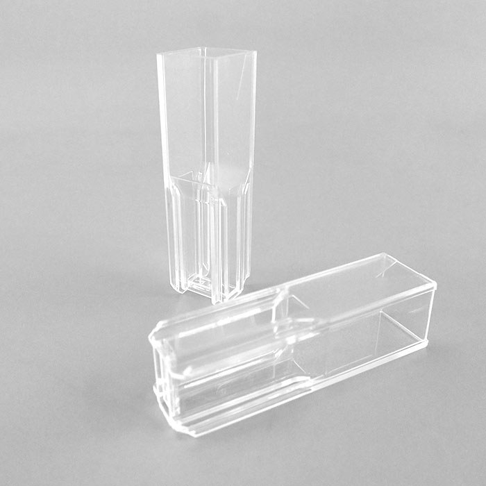 塑料比色皿 半微量型 异丁烯酸酯材质 光程10mm 1.5mL，与各种分光光度计可配套使用