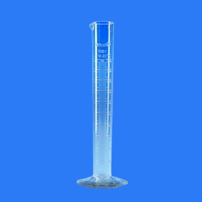 量筒 SAN B级 高型 模压刻度 100ml 量入式