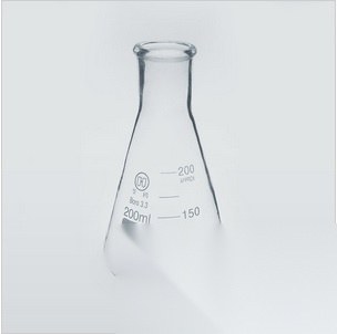 宽颈三角烧瓶 200ml 颈外径&times;瓶外径&times;高度：50&times;79&times;131mm