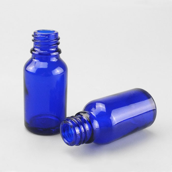高档玻璃试剂瓶 蓝色 GL18螺口 15ml 口内径&times;直径&times;高度：11&times;28&tim…