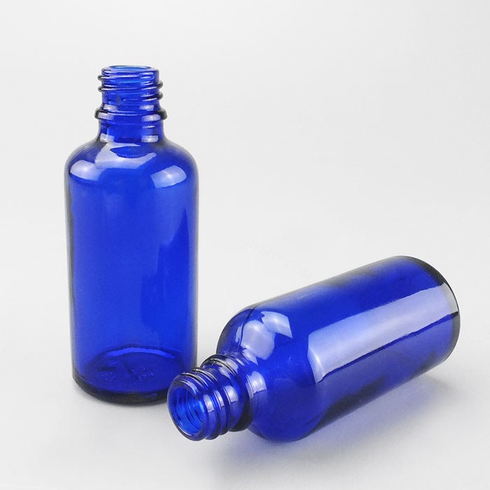 高档玻璃试剂瓶 蓝色 GL18螺口 50ml 口内径&times;直径&times;高度：11&times;38&tim…