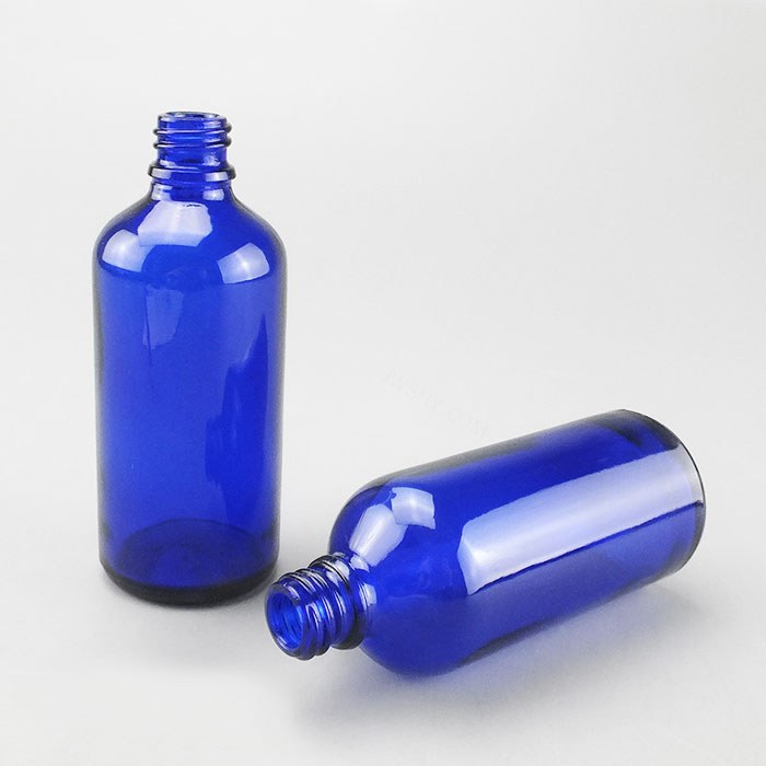 高档玻璃试剂瓶 蓝色 GL18螺口 100ml 口内径&times;直径&times;高度：11&times;46&ti…
