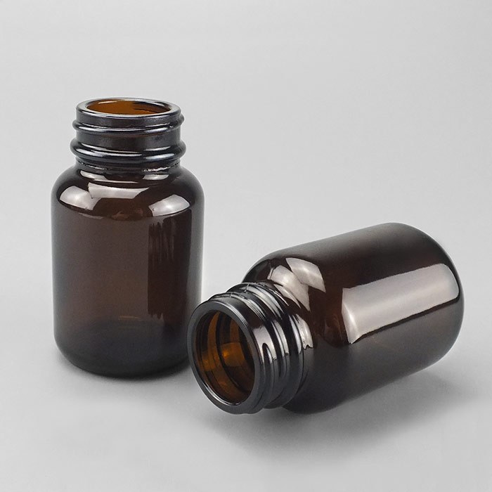 高档玻璃试剂瓶 棕色 GL32螺口 60ml 口内径&times;直径&times;高度：23&times;48&tim…