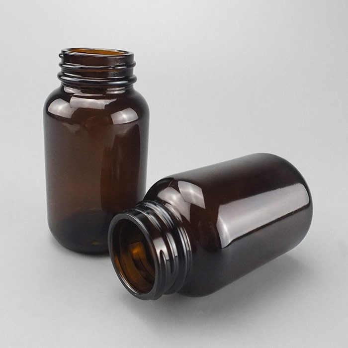 高档玻璃试剂瓶 棕色 GL38螺口 120ml 口内径×直径×高度:29×50×95mm 不带瓶盖 - ACESUN艾斯琳