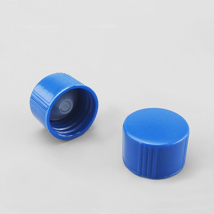 通用瓶盖 浅蓝色 混合树脂盖+＂V＂形LDPE本色内塞 GL28螺口 D&times;H：31&times;21mm