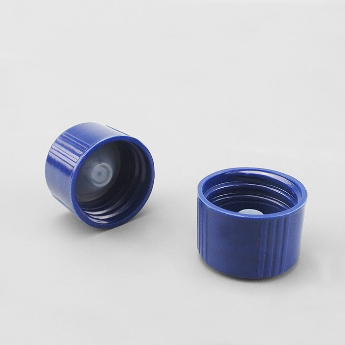 通用瓶盖 深蓝色 混合树脂盖+＂V＂形LDPE本色内塞 GL28螺口 D&times;H：31&times;21mm