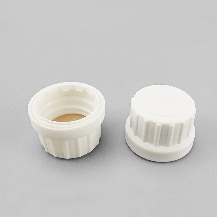 通用瓶盖 白色 德国工业标准PP塑料防盗盖+PE/PTFE（褐色）垫片 GL28螺口 D&times;H：36&time…
