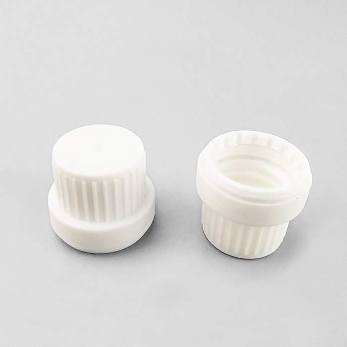 通用瓶盖 白色 德国工业标准PP塑料防盗盖+PE/PTFE（褐色）垫片GL18螺口 D&times;H：25&times…