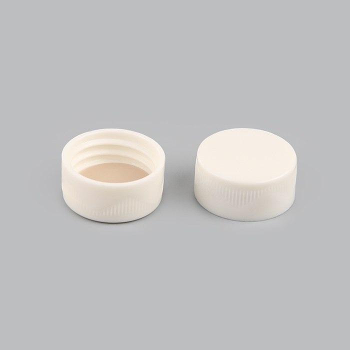 通用瓶盖 白色 混合树脂盖+PE/PTFE（褐色）垫片 GL22螺口 D&times;H：25&times;11.5mm