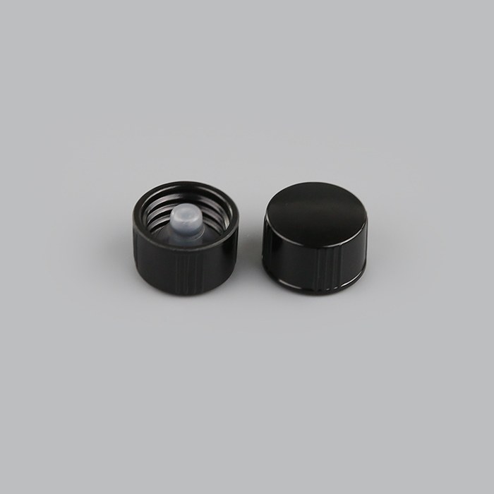 通用瓶盖 黑色 混合树脂盖+＂V＂形LDPE本色内塞 GL13螺口 D&times;H：16&times;10.5mm