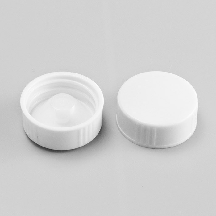 通用瓶盖 白色 混合树脂盖+＂V＂形LDPE本色内塞 GL28螺口 D&times;H：31&times;13mm