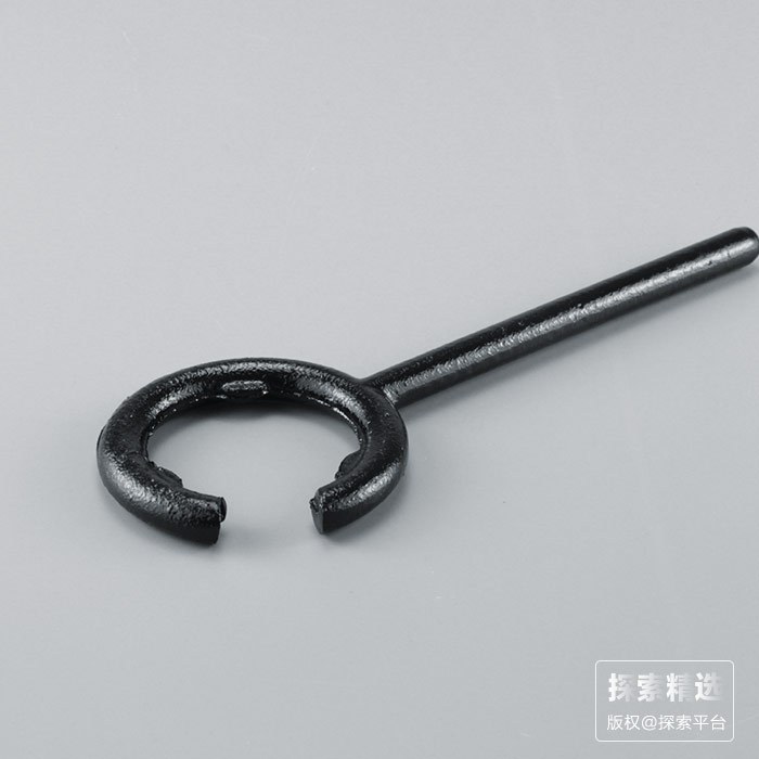 大铁环 铸铁烤漆 外径&times;内径&times;柄长：11&times;9&times;10.5cm