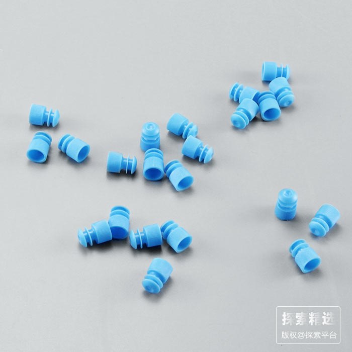 &phi;12 PE法兰式试管塞 蓝色