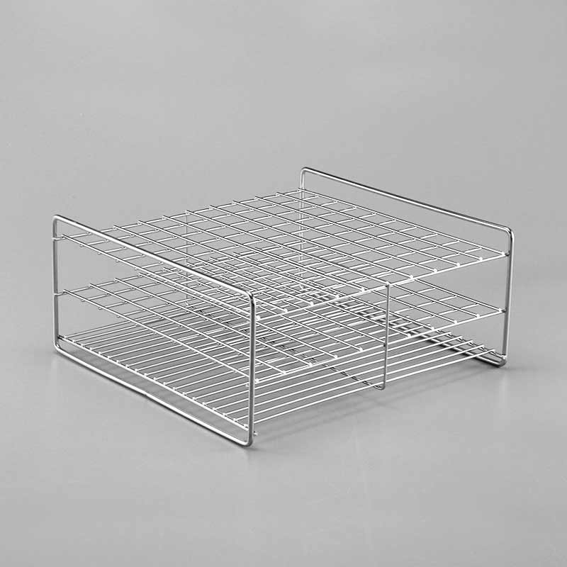不锈钢试管架 100孔 适用试管：&phi;15.5-17.5mm 网格排列：10&times;10