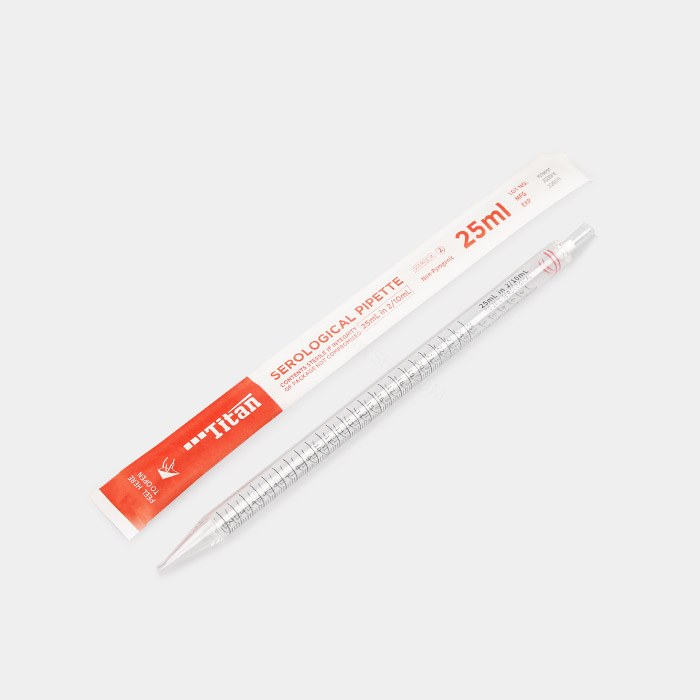 一次性移液管 25ml 刻度2/10 红色环 灭菌 焊接款 纸塑独立包装 爆款 - ACESUN艾斯琳