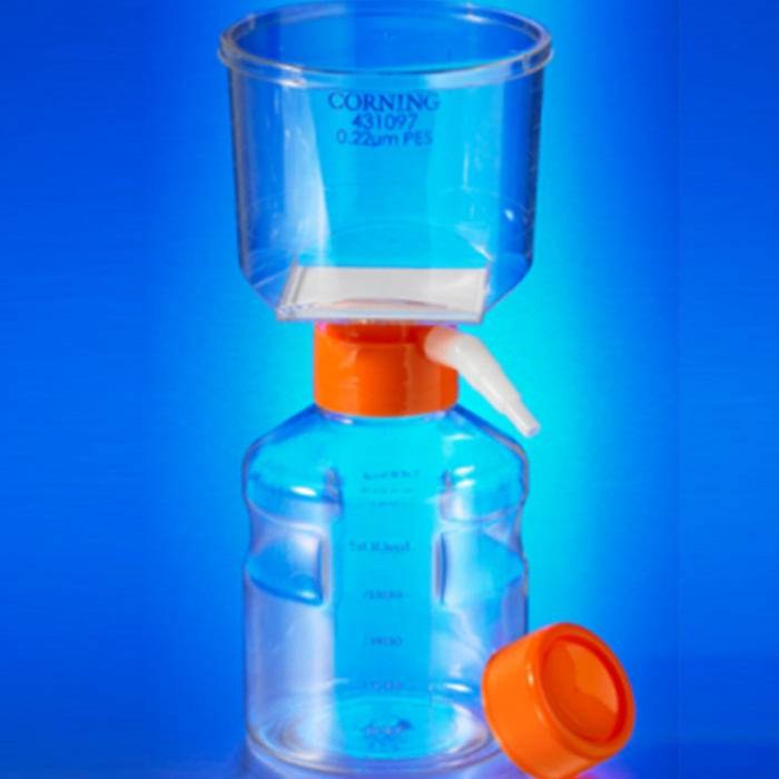 Corning 250 mL真空过滤器/储液瓶系统，0.45 &micro;m孔径19.6cm&sup2; CA滤膜，无菌，12个/箱 - Corning/康宁
