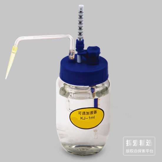 可调玻璃加液器 0.1-1ml 透明瓶300ml - 玖梧精选