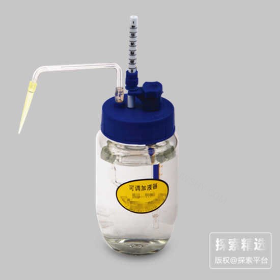 可调玻璃加液器 0.5-5ml 透明瓶300ml - 玖梧精选
