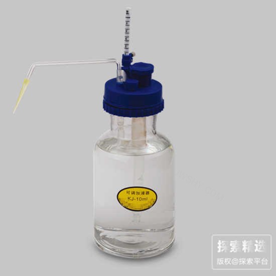 可调玻璃加液器 1-10ml 透明瓶1000ml - 玖梧精选