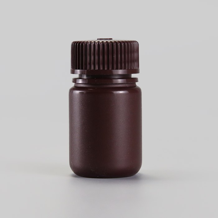 塑料广口瓶，PP，30ml，琥珀色，无酶，免洗，防漏设计无内盖，未灭菌