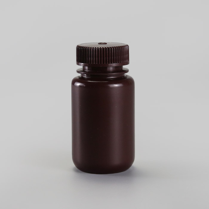 塑料广口瓶，PP，125ml，琥珀色，无酶，免洗，防漏设计无内盖，未灭菌