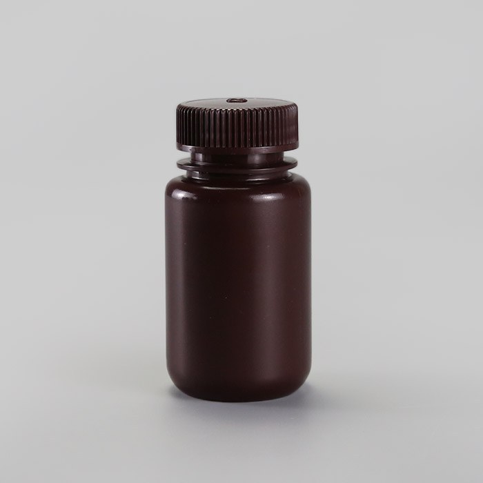 塑料广口瓶，PP，125ml，琥珀色，无酶，免洗，防漏设计无内盖，未灭菌