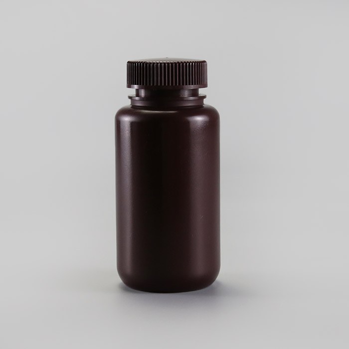 塑料广口瓶,HDPE,250ml,琥珀色,无酶,免洗,防漏设计无内盖,灭菌 - ACESUN艾斯琳