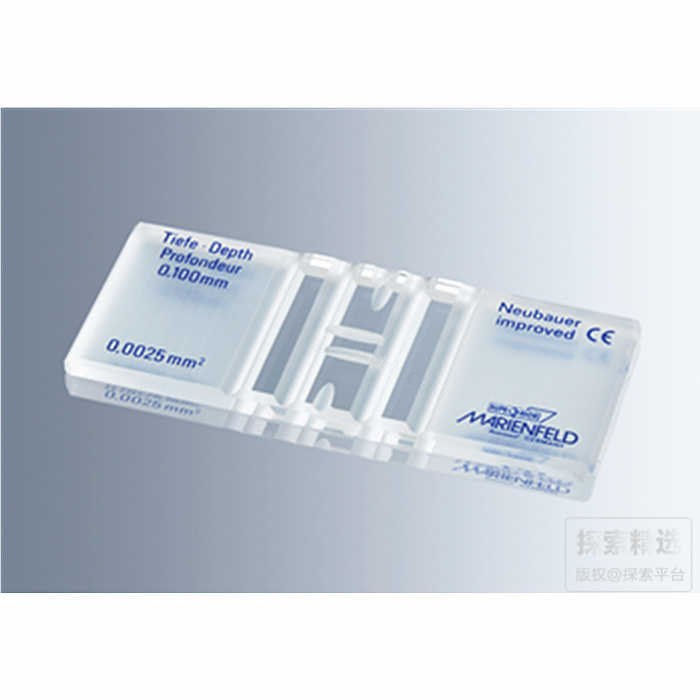 血球计数板0650010 暗线透明底MARIENFELD 科研专用