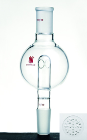 防溅球,具孔玻板,上磨口:29/42,下磨口:29/42,250ml - MANSWARE