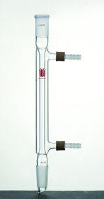 直型冷凝器 具可拆式小咀 24/40 有效长度：100mm &phi;8mm小咀 - 欣维尔