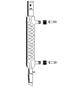 格氏蛇型冷凝器 24/40 有效长度:400mm φ10mm可拆式小咀