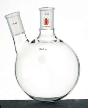 厚壁斜两口瓶 高强度 中间磨口：14/20 侧磨口：14/20 50ml - 欣维尔