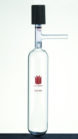 溶剂储存瓶（SCHLENK) 250ml 管外径&times;总高：60&times;140mm 0-4mm高真空阀